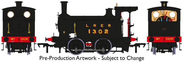 LNER (ex-NER) Y7 0-4-0T #1302 (Black) - Pre Order
