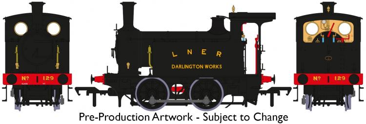 LNER (ex-NER) Y7 0-4-0T #129 Darlington Works (Black) DCC Sound - Pre Order