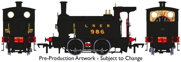 LNER (ex-NER) Y7 0-4-0T #986 (Black) DCC Sound - Pre Order