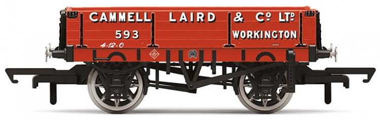 3 Plank Wagon - Cammell Laird & Co. Ltd #593 (Red) - In Stock