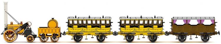 L&MR Stephenson's Rocket 0-2-2 with New Second Class Carriage Train Pack - Pre Order
