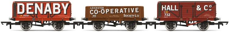 Triple Plank Wagon Pack - Denaby Colliery #900, Leicester Co-Op #46 & Hall & Co #732 - Pre Order