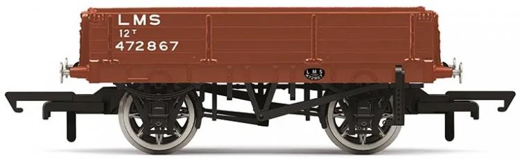 LMS 3 Plank Wagon #472867 (Brown) - Pre Order