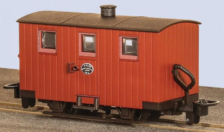 Peco - Ffestiniog Railway 4-Wheel Quarryman's Coach #8 (Brown) - Sold Out