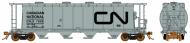 127003-2 : Rapido - NSC 3800 cu. ft. Cylindrical Hopper - CN Grey (Black) CNLX #7684 - In Stock