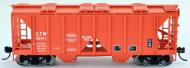 42221 : Bowser - 70 Ton 2 Bay Covered Hopper - GTW #85411 (Grand Trunk Western - Red) - In Stock