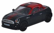 76MC002 : Oxford - Mini Cooper Coupe - Midnight Black/Red - In Stock