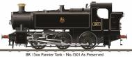 904005 : BR 15xx 0-6-0PT #1501 (Lined Black - Early Crest) As Preserved - Pre Order