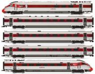 R3965 : Class 801/2 Azuma #801 214 (LNER - White & Red) 5-Car Train Pack - Pre Order