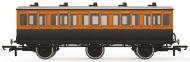 R40291 : LSWR 6 Wheel Coach 3rd Class #821 (Salmon & Brown) - Pre Order