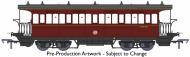 919006 : BR (ex-GER) W&U 3rd Class Bogie Tramcar #E60461 (Lined Maroon) Fictional - Pre Order