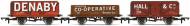 R60104 : Triple Plank Wagon Pack - Denaby Colliery #900, Leicester Co-Op #46 & Hall & Co #732 - Pre Order