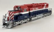 25019 : Bowser - GMD SD40-2 - BC Rail #761 (Red, White & Blue - Hockey Stick) - In Stock