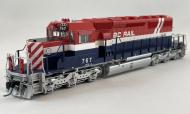25022 : Bowser - GMD SD40-2 - BC Rail #767 (Red, White & Blue - Hockey Stick) - In Stock